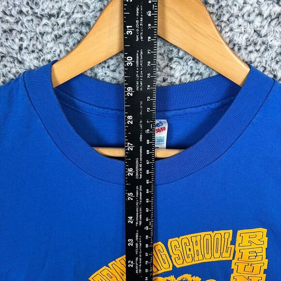 Vintage Franklin Parish Training School Shirt Adult XL Blue Single Stitch 90s - Picture 5 of 11